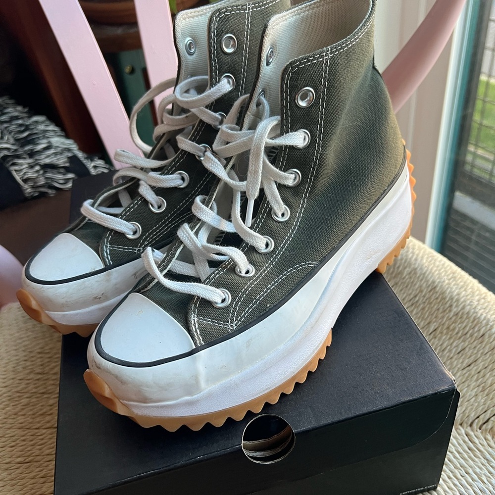 Converse run star hike platform Green 7.5 women’s